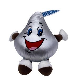 Hershey's SILVER HERSHEY KISS CHARACTER 8" Plush STUFFED ANIMAL Toy